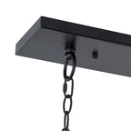 Applique murale de style ferme à 6 lumières avec cadre en métal pour îlot de cuisine - 48,5 cm de profondeur x 16,2 cm de largeur x 86,6 cm de hauteur (réglable)