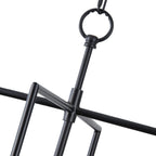 Applique murale de style ferme à 6 lumières avec cadre en métal pour îlot de cuisine - 48,5 cm de profondeur x 16,2 cm de largeur x 86,6 cm de hauteur (réglable)