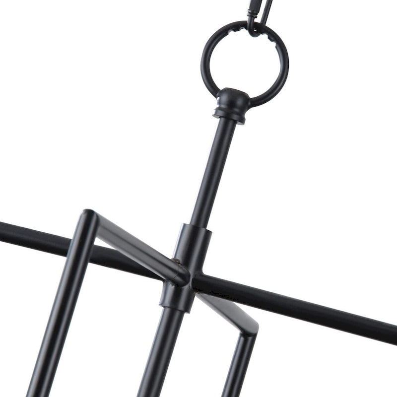 Applique murale de style ferme à 6 lumières avec cadre en métal pour îlot de cuisine - 48,5 cm de profondeur x 16,2 cm de largeur x 86,6 cm de hauteur (réglable)