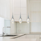 Suspension moderne à une lumière et à intensité variable pour îlot de cuisine