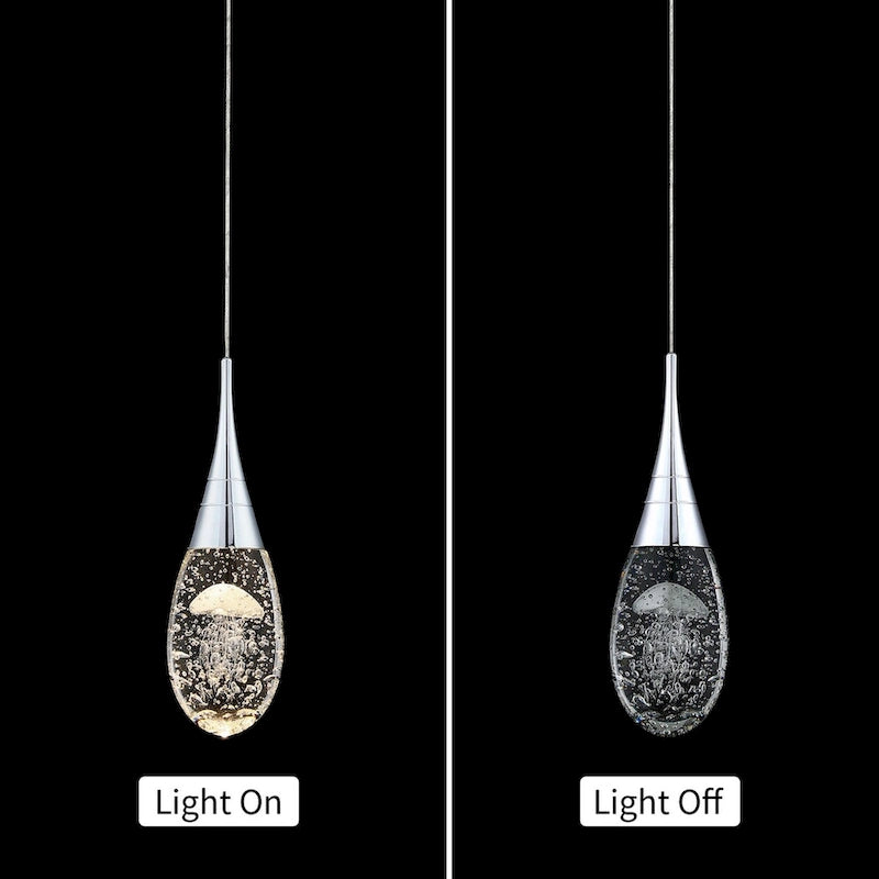 Suspension moderne à une lumière et à intensité variable pour îlot de cuisine