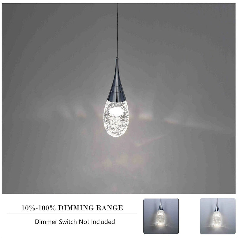 Suspension moderne à une lumière et à intensité variable pour îlot de cuisine