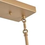 Luminaires modernes et linéaires à 5 lumières pour îlot de cuisine - 38,6 cm P 9,8 cm L 85,3 cm H (réglable)