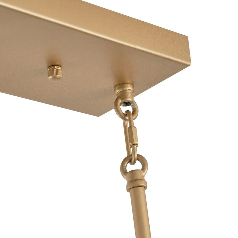 Luminaires modernes et linéaires à 5 lumières pour îlot de cuisine - 38,6 cm P 9,8 cm L 85,3 cm H (réglable)