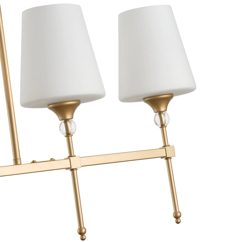 Luminaires modernes et linéaires à 5 lumières pour îlot de cuisine - 38,6 cm P 9,8 cm L 85,3 cm H (réglable)