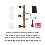 Lustre linéaire rustique à 3 lumières en verre transparent, style ferme, idéal pour une salle à manger.