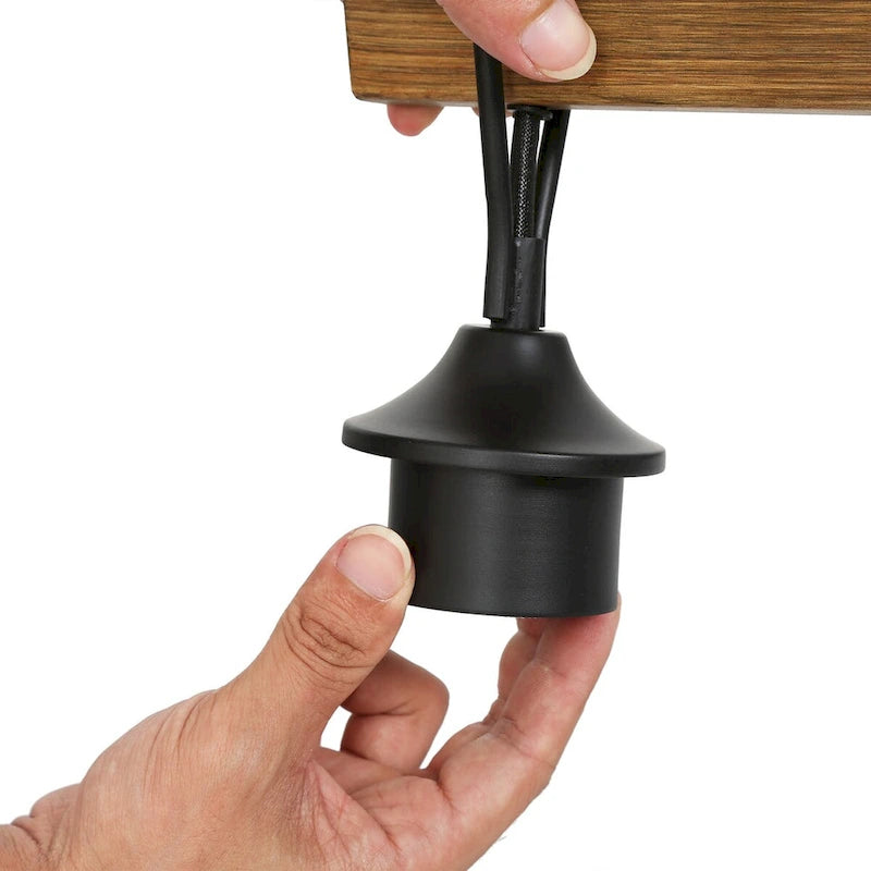 Lustre linéaire rustique à 3 lumières en verre transparent, style ferme, idéal pour une salle à manger.