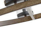 Lustre rond moderne et créatif à 6 lumières en verre, à intensité variable - 35,8 cm P 10,2 cm L 72 cm H (réglable)