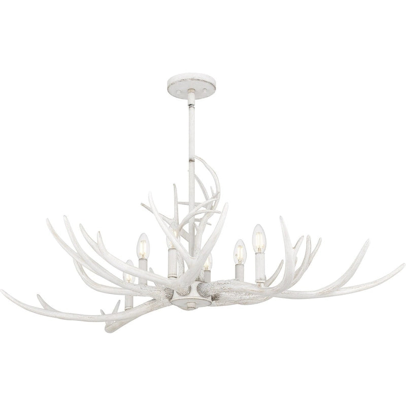 Applique murale Brosh à 6 lumières, blanc antique, pour îlot central