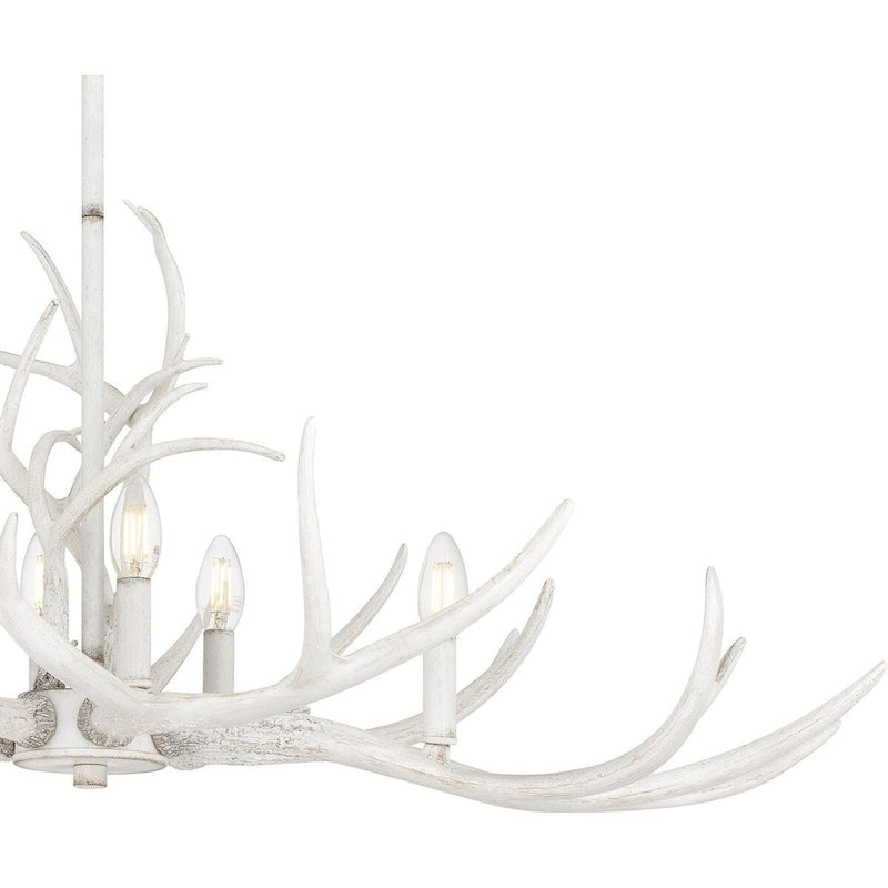 Applique murale Brosh à 6 lumières, blanc antique, pour îlot central