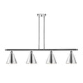 Luminaire suspendu Ballston Cone d'Innovations Lighting - 4 lampes, tige de 48 pouces