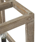 Suspensions Loby rustiques en bois pour îlot de cuisine, style cage géométrique, compatibles avec les ampoules LED Edison - Gris - D11 x H12