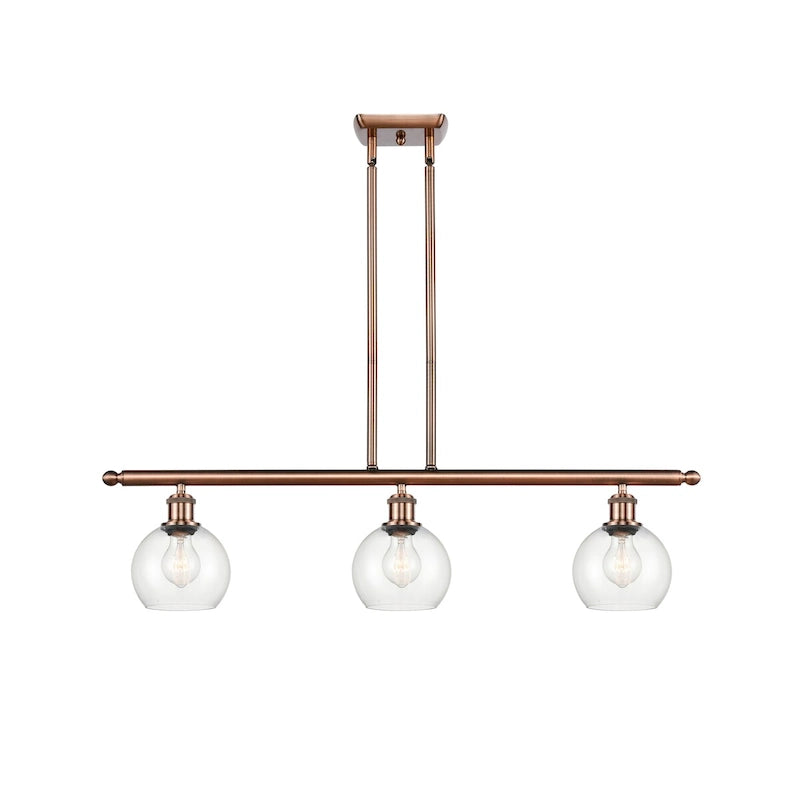 Luminaire îlot Innovations Lighting Athens à 3 lumières et 36 pouces - 6 abat-jour