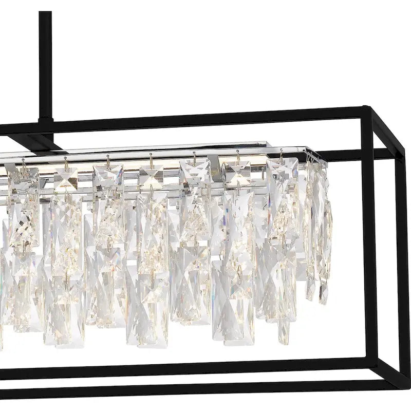 Éclairage îlot à DEL intégré Brillance noir mat