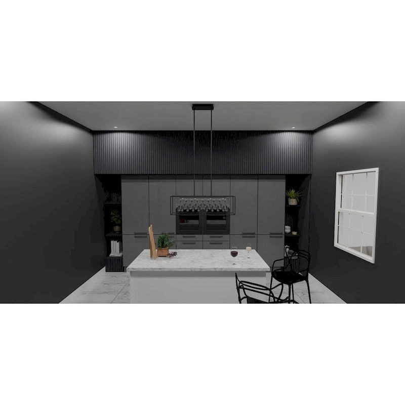 Éclairage îlot à DEL intégré Brillance noir mat