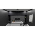 Éclairage îlot à DEL intégré Brillance noir mat