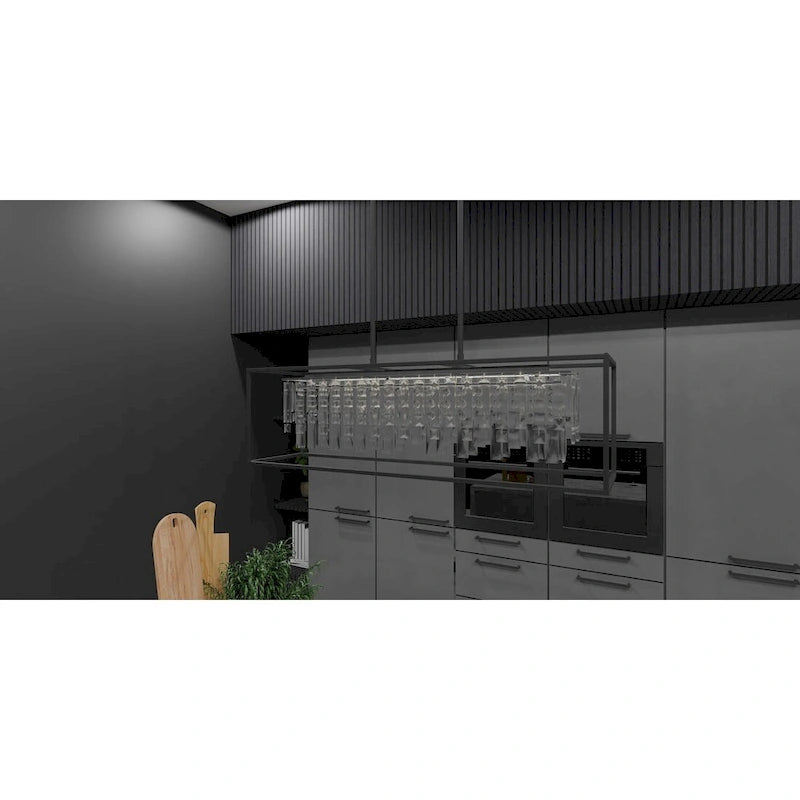 Éclairage îlot à DEL intégré Brillance noir mat