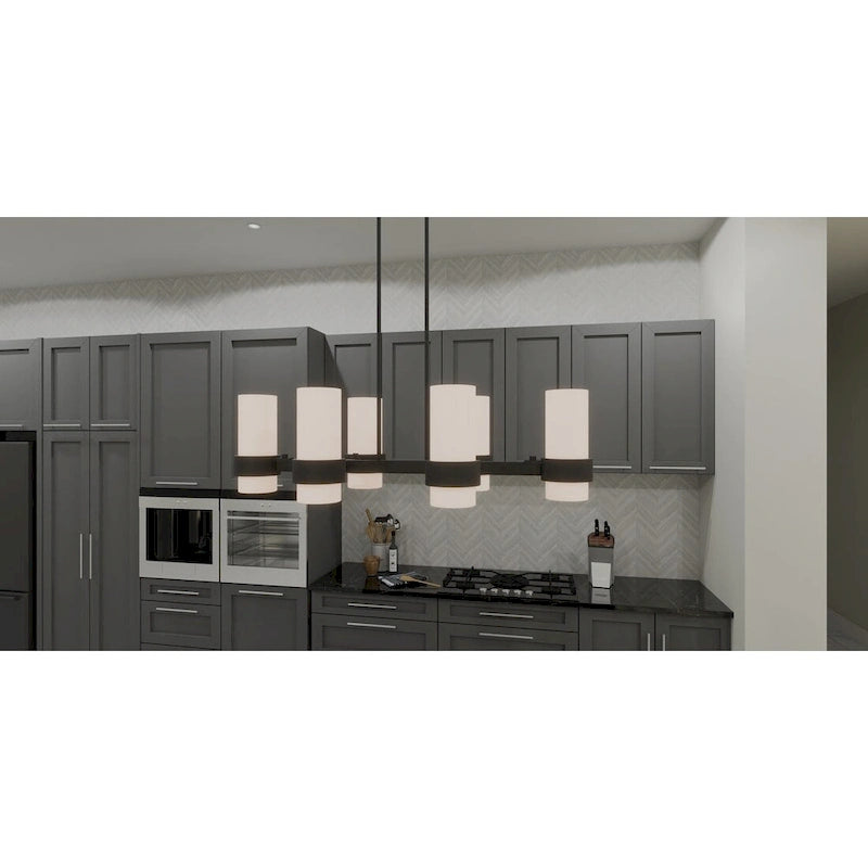 Kimora 6-Light Noir mat îlot