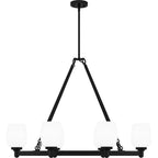 Penning 6-Light Matte Black Island Light