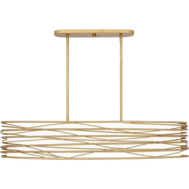 Applique murale spirale dorée à 5 lumières pour îlot de lumière