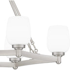 Luminaire îlot Penning à 6 lumières en nickel brossé