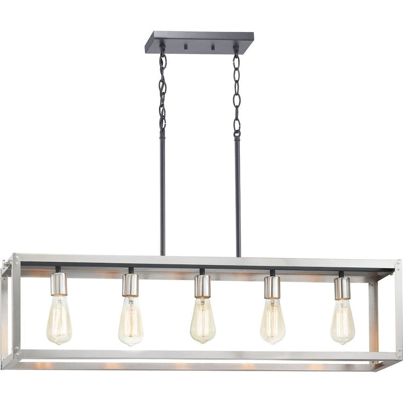 Union Square Collection 5-Light Stainless Steel Coastal Chandelier Light