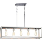 Union Square Collection 5-Light Stainless Steel Coastal Chandelier Light