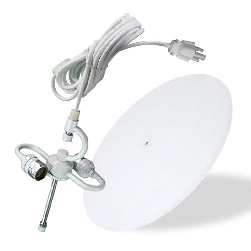 Suspension à brancher 2 lumières, 14 W, bleu paradis insulaire, avec diffuseur et cordon blanc.