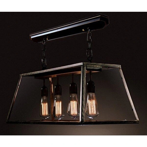 Lampe Edison à 4 lumières de l'Île de Tiffany's Warehouse