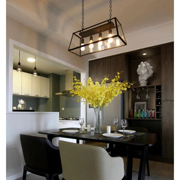 Lampe Edison à 4 lumières de l'Île de Tiffany's Warehouse