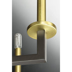 Lustre moderne à 6 lumières en graphite de la collection Blakely