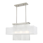 Livex Lighting 3-Light Linear Chandelier, 41143-91 - 30 L x 10 W x 26 -55 Adj. H