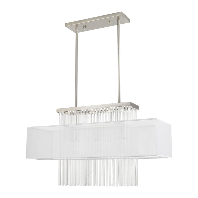 Lustre linéaire à 3 lumières Livex Lighting, 41143-91 - 30 cm L x 10 cm l x 26 cm H réglable