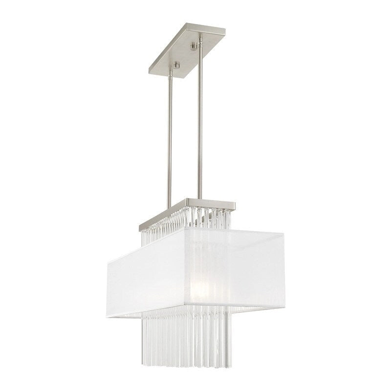 Lustre linéaire à 3 lumières Livex Lighting, 41143-91 - 30 cm L x 10 cm l x 26 cm H réglable