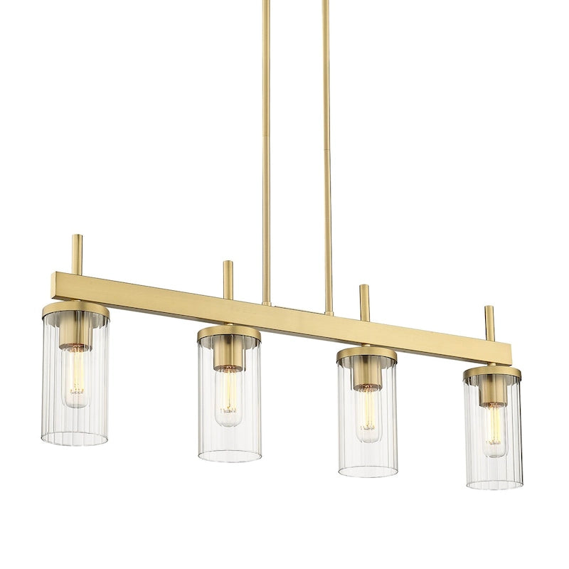 Copper Grove Luminaire suspendu linéaire à 4 lumières DeBruy