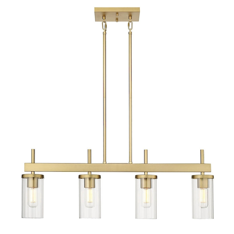 Copper Grove Luminaire suspendu linéaire à 4 lumières DeBruy