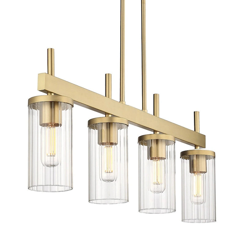 Copper Grove Luminaire suspendu linéaire à 4 lumières DeBruy