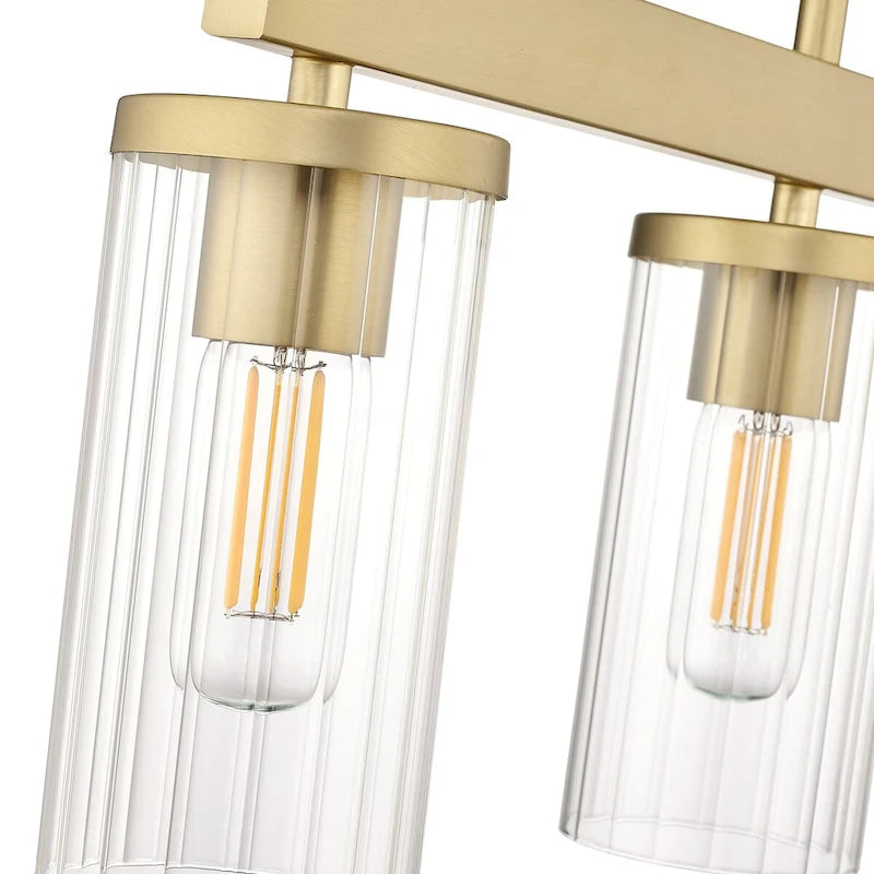Copper Grove Luminaire suspendu linéaire à 4 lumières DeBruy