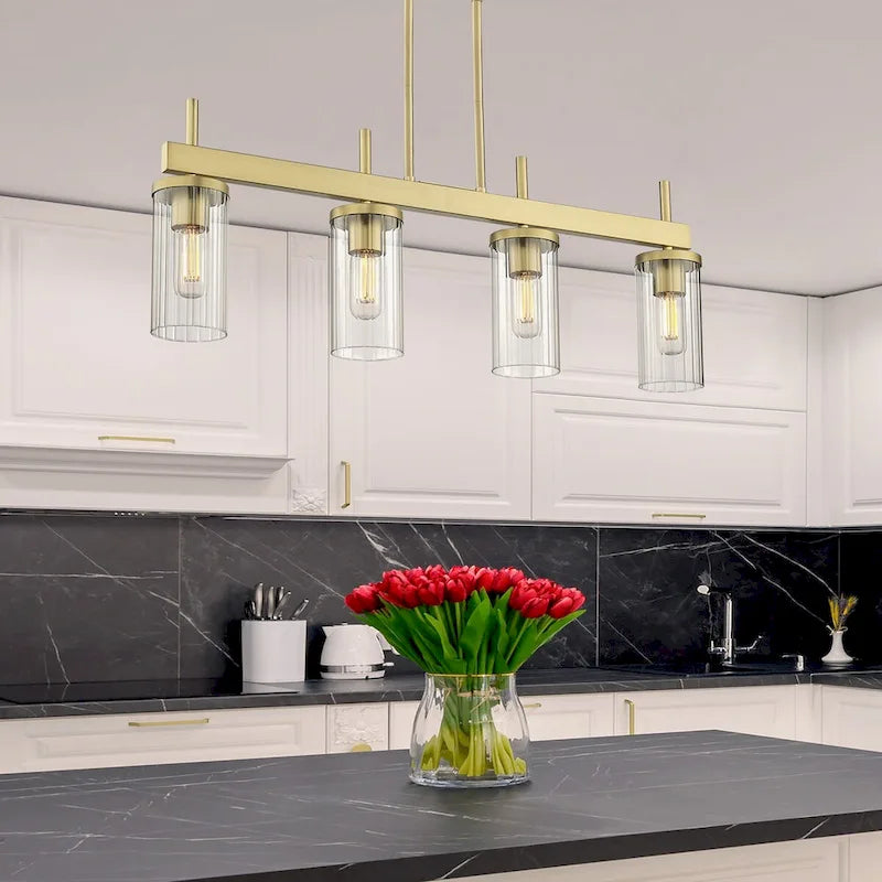 Copper Grove Luminaire suspendu linéaire à 4 lumières DeBruy