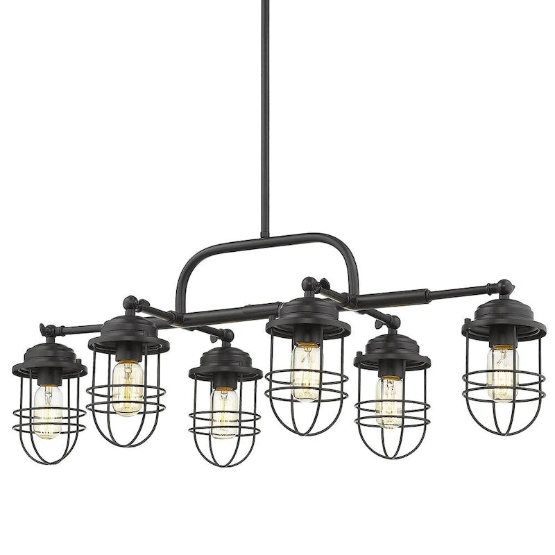 Carbon Loft Barton Linear Black Steel Pendant Light