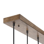 Suspension moderne rustique en verre, style bocal Mason, pour îlot de cuisine - Lustre de style ferme à 5 lumières - L29 * l4,72 * H69