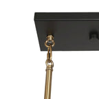 Lustre linéaire moderne et glamour à 6 lumières, abat-jour sphérique en verre pour îlot de cuisine - L 28,5 x l 11,5 x H 72,5