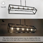 Lustre Torin moderne à 5 lumières, style géométrique, noir et or, globe en verre, suspension pour îlot de cuisine - 41,5 cm (L) x 12 cm (l) x 19,5 cm (H)