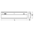 Applique murale LED 18 T5L pour placard - Chaînette - Blanc - Température de couleur réglable