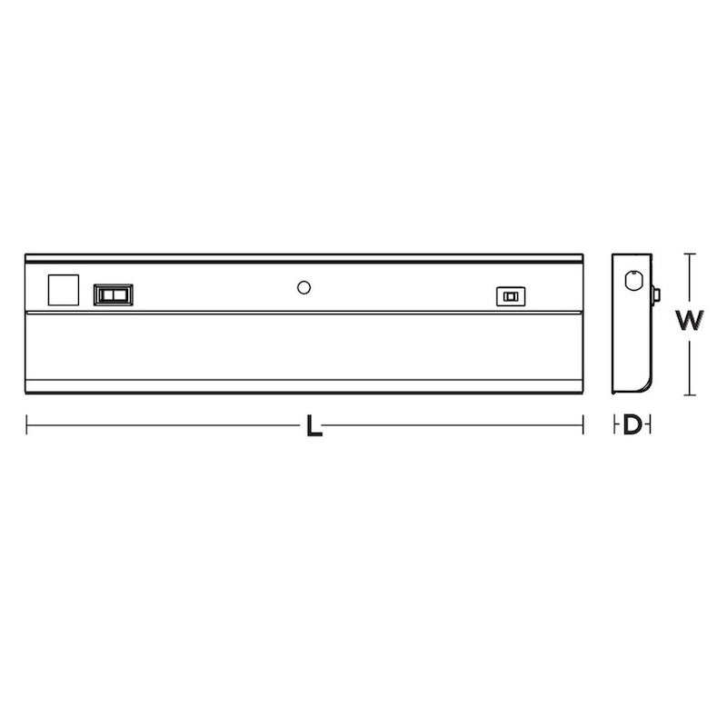Applique murale LED 18 T5L pour placard - Chaînette - Blanc - Température de couleur réglable