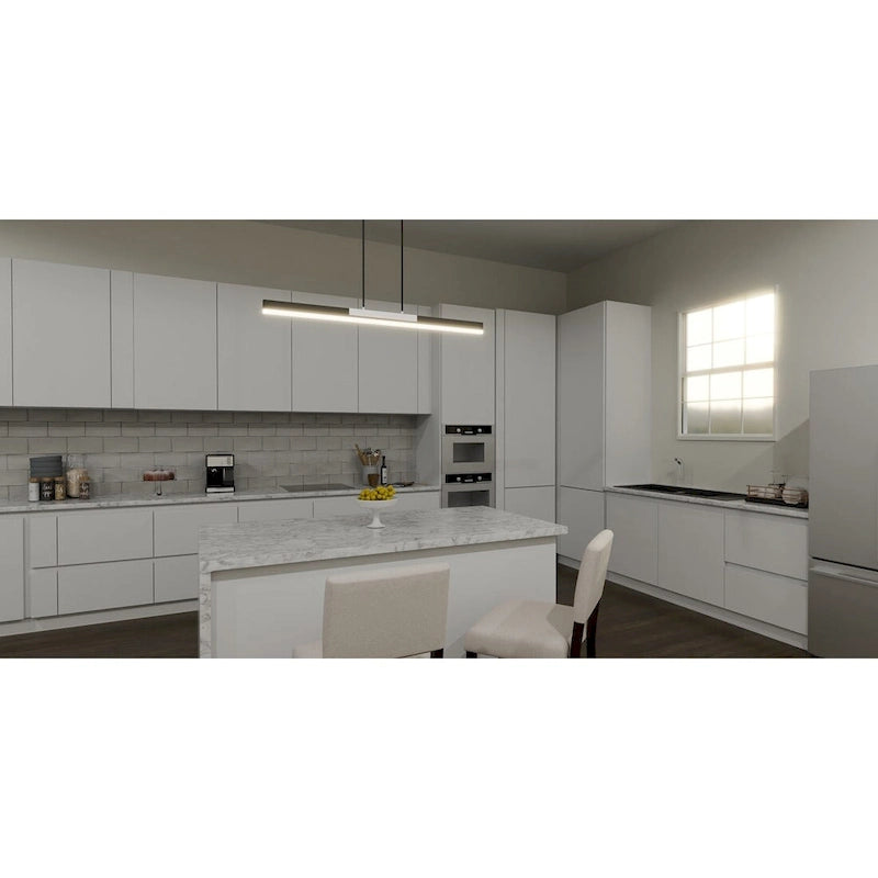 Éclairage îlot à DEL intégré Colter en nickel brossé